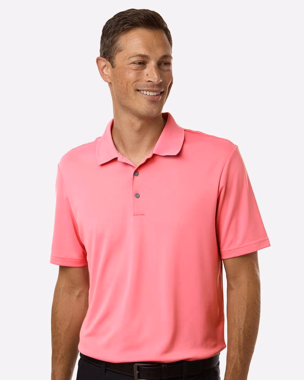 Adidas Men's Performance Polo - Bliss Pink front