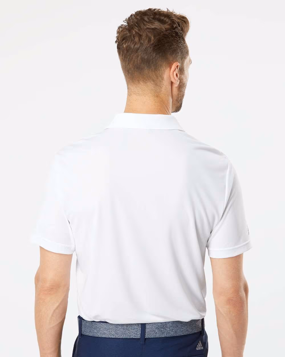Custom Adidas Men's Performance Polo - White back