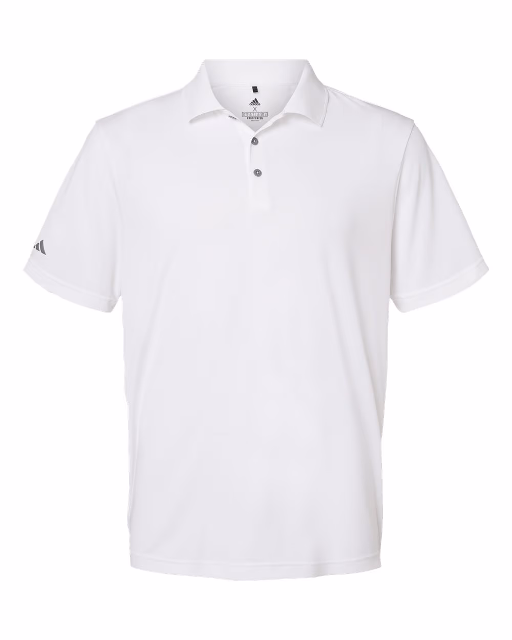 Custom Adidas Men's Performance Polo - White flat front
