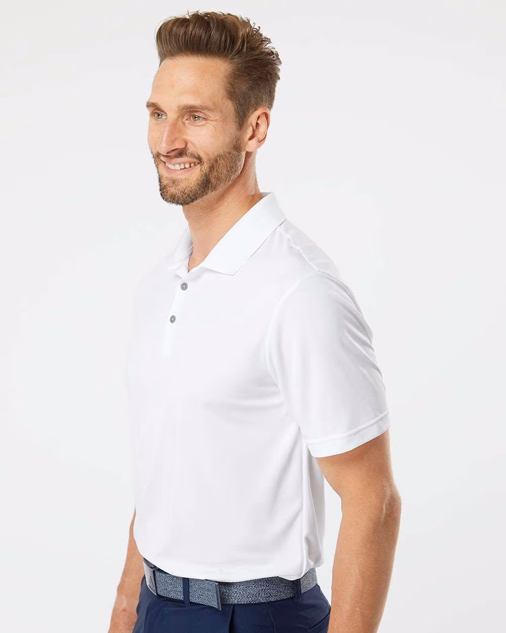 Custom Adidas Men's Performance Polo - White side