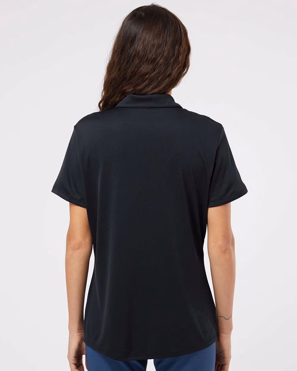 Custom Adidas Women's Performance Polo - Black back