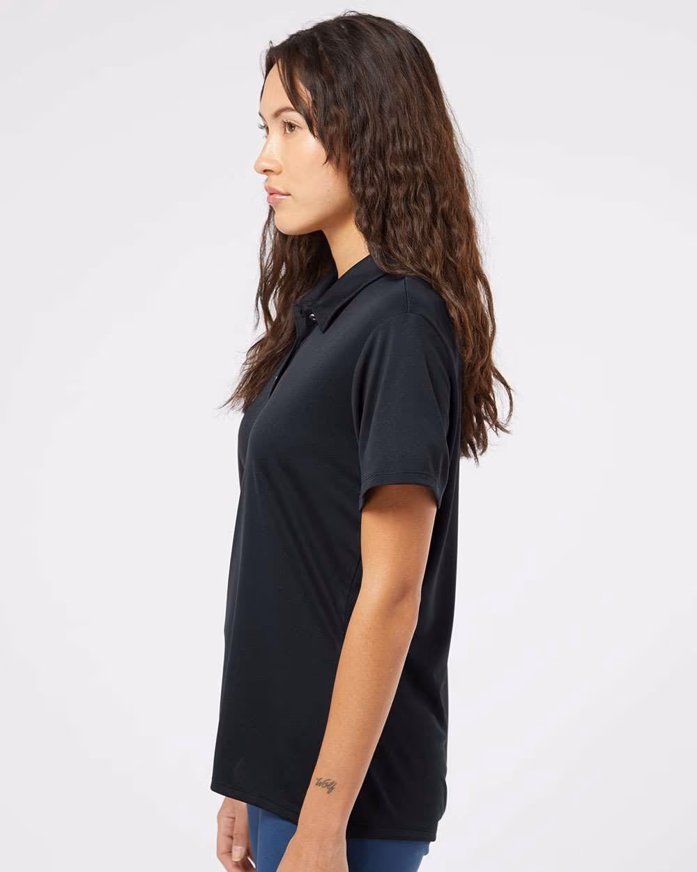 Custom Adidas Women's Performance Polo - Black side