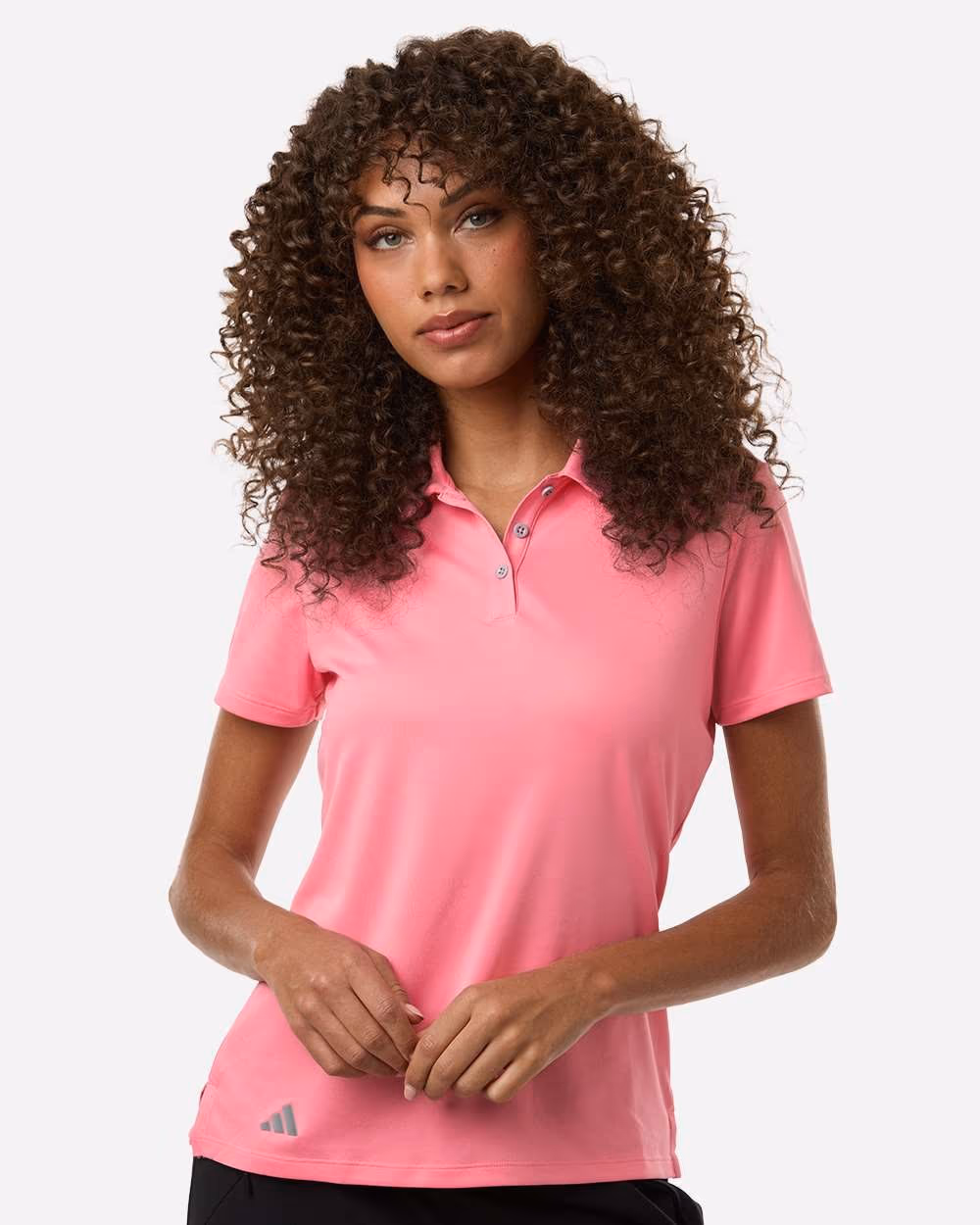 Adidas Women's Performance Polo - Bliss Pink front