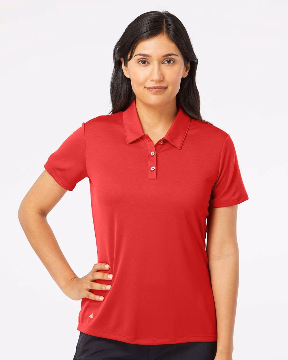 Adidas Women's Performance Polo - Collegiate Red front