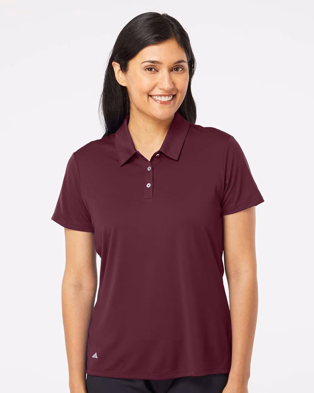 Adidas Women's Performance Polo - Maroon front
