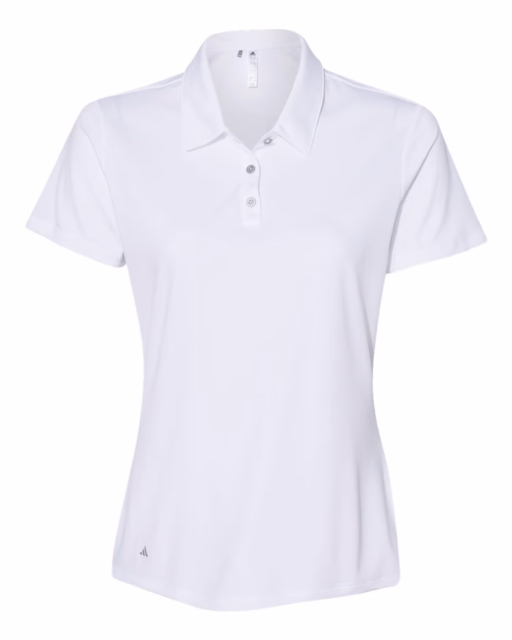 Custom Adidas Women's Performance Polo - White flat front