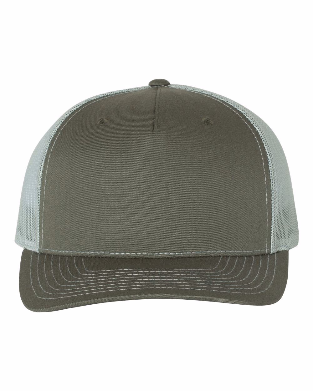 Richardson 112FP Five-Panel Trucker Cap - Beetle/ Quarry front