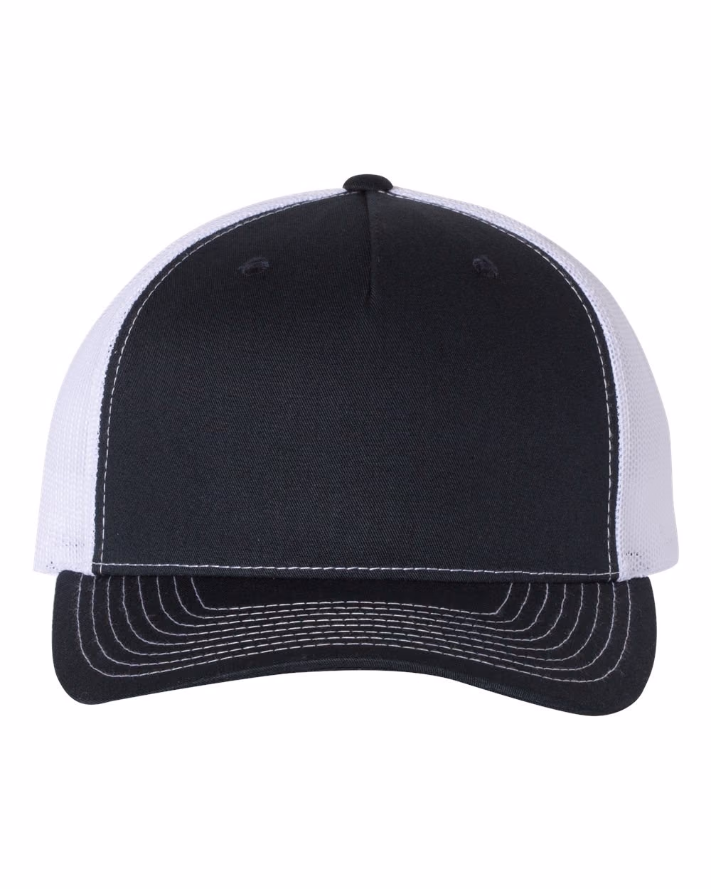 Richardson 112FP Five-Panel Trucker Cap - Navy/ White front