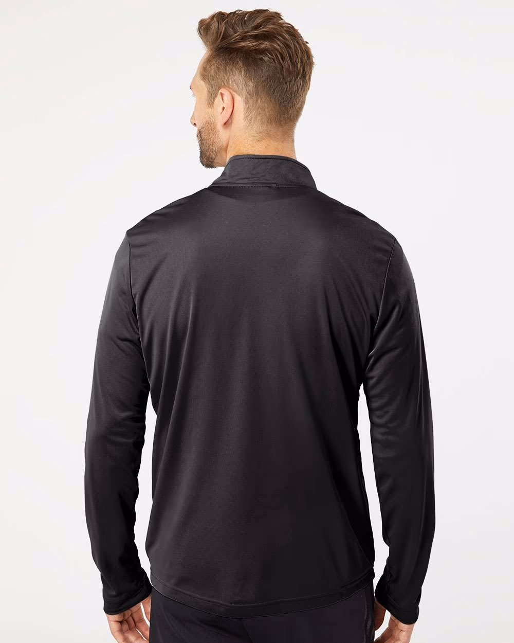 Custom Adidas Men's Ultimate365 Lightweight Quarter-Zip Pullover - Black back