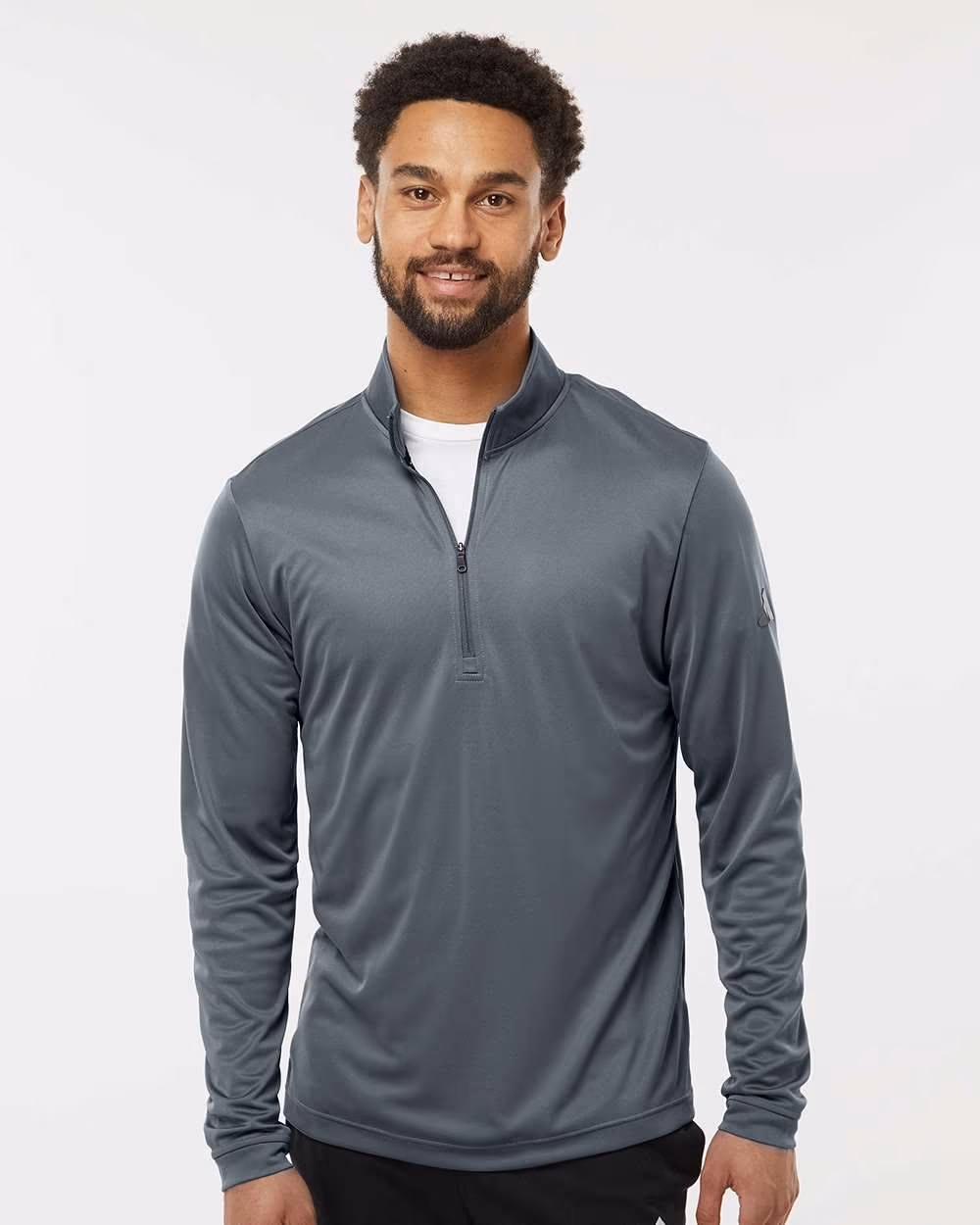 Adidas Men's Ultimate365 Lightweight Quarter-Zip Pullover - Onix front