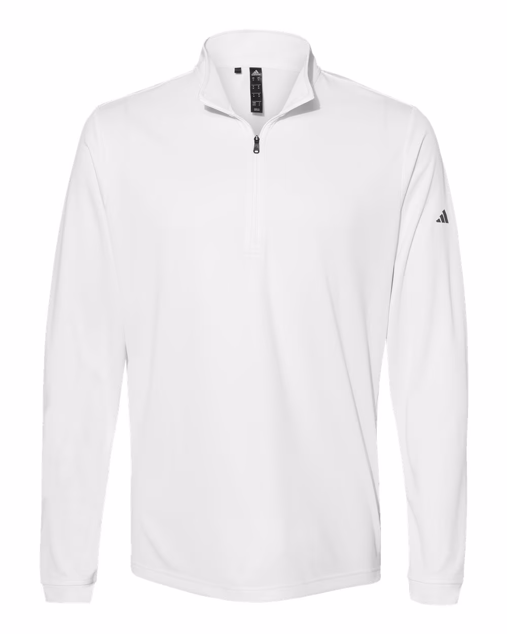 Custom Adidas Men's Ultimate365 Lightweight Quarter-Zip Pullover - White flat front