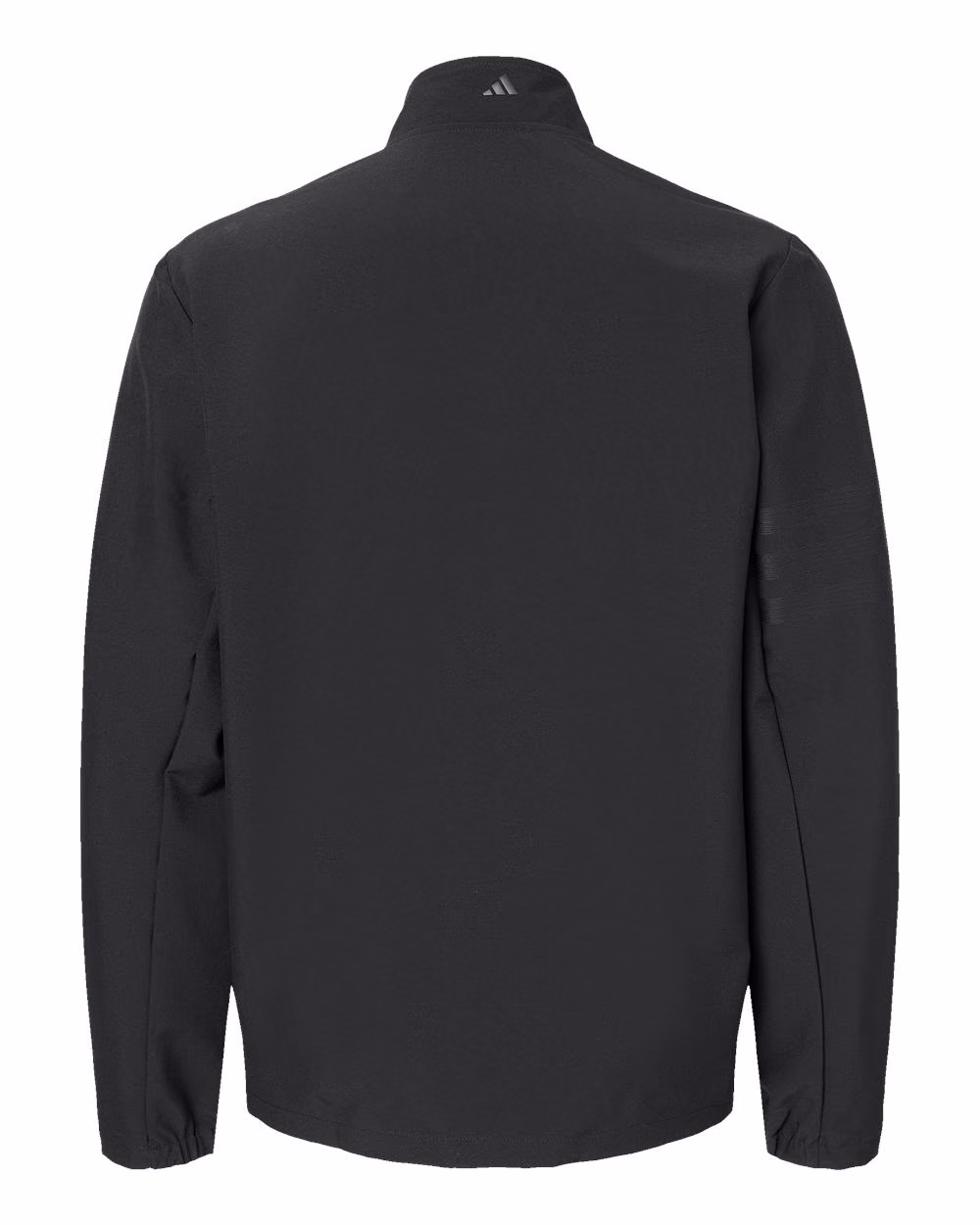 Custom Adidas Men's Wind Resistant Full-Zip Jacket - Black/ Black flat back