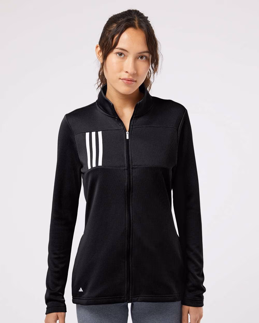 Adidas Women's 3-Stripes Double Knit Full-Zip Jacket