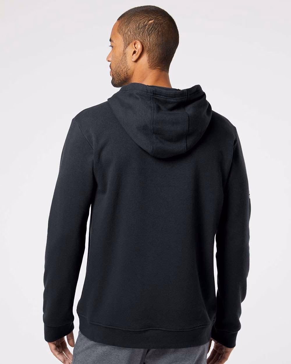 Custom Adidas Unisex Fleece Hooded Sweatshirt - Black back