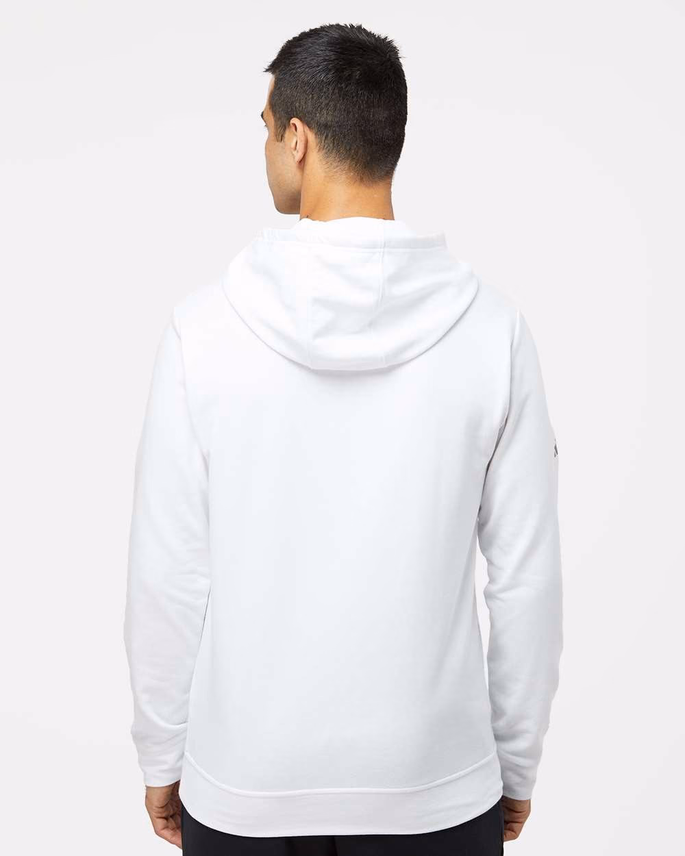 Custom Adidas Unisex Fleece Hooded Sweatshirt - White back
