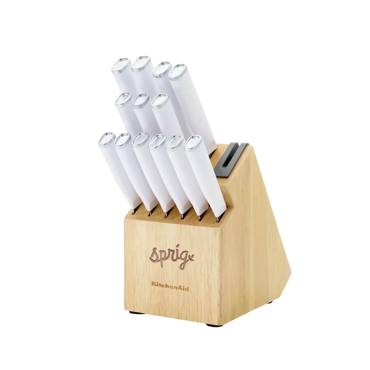 Custom KitchenAid Slim Two-Tone Knife Block Set with Custom Logo