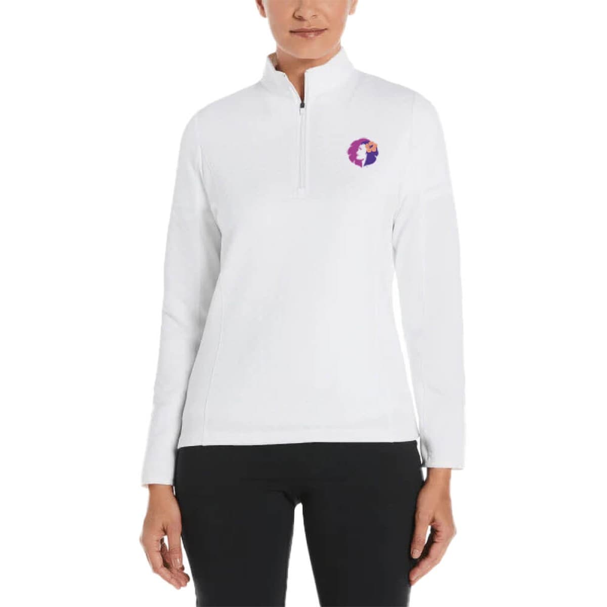 Callaway Diamond Quilted Fleece 1/4-Zip Ladies Pullover with Custom Logo