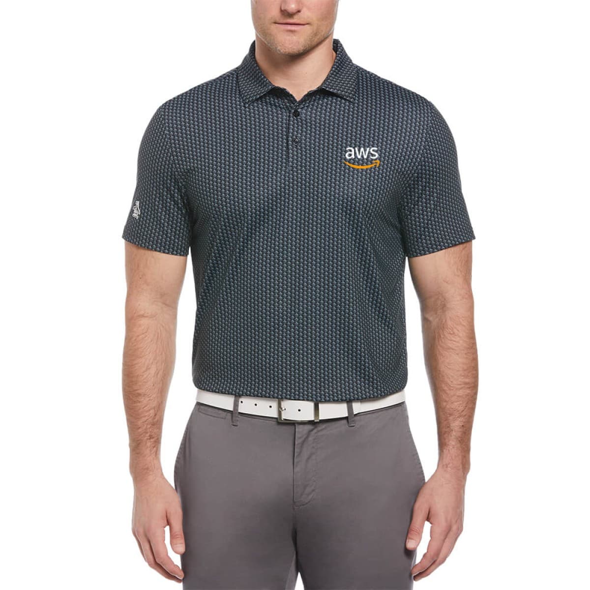 Penguin All-Over-Pete Printed Men's Polo with Custom Logo