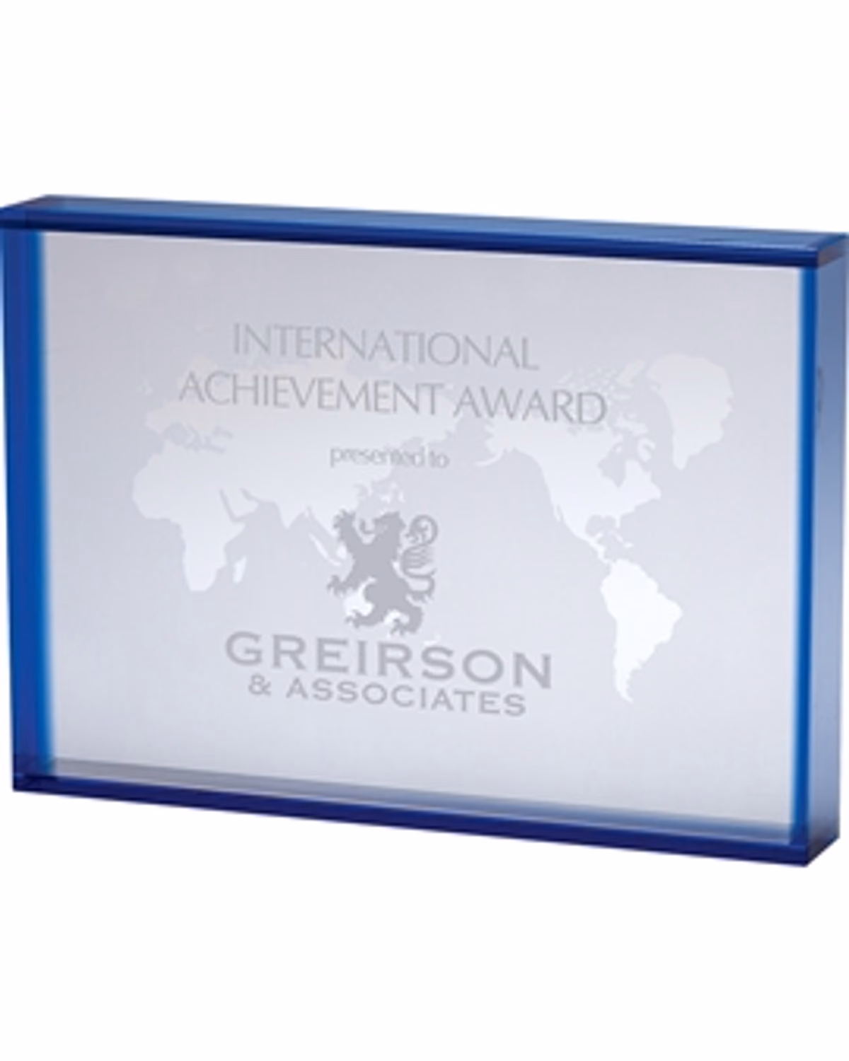 Crystal Award: World Map Recognition Piece