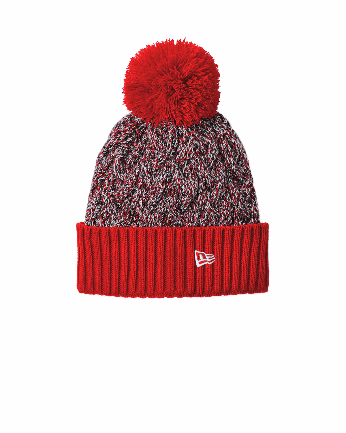 Custom New Era Marled Knit Pom Beanie