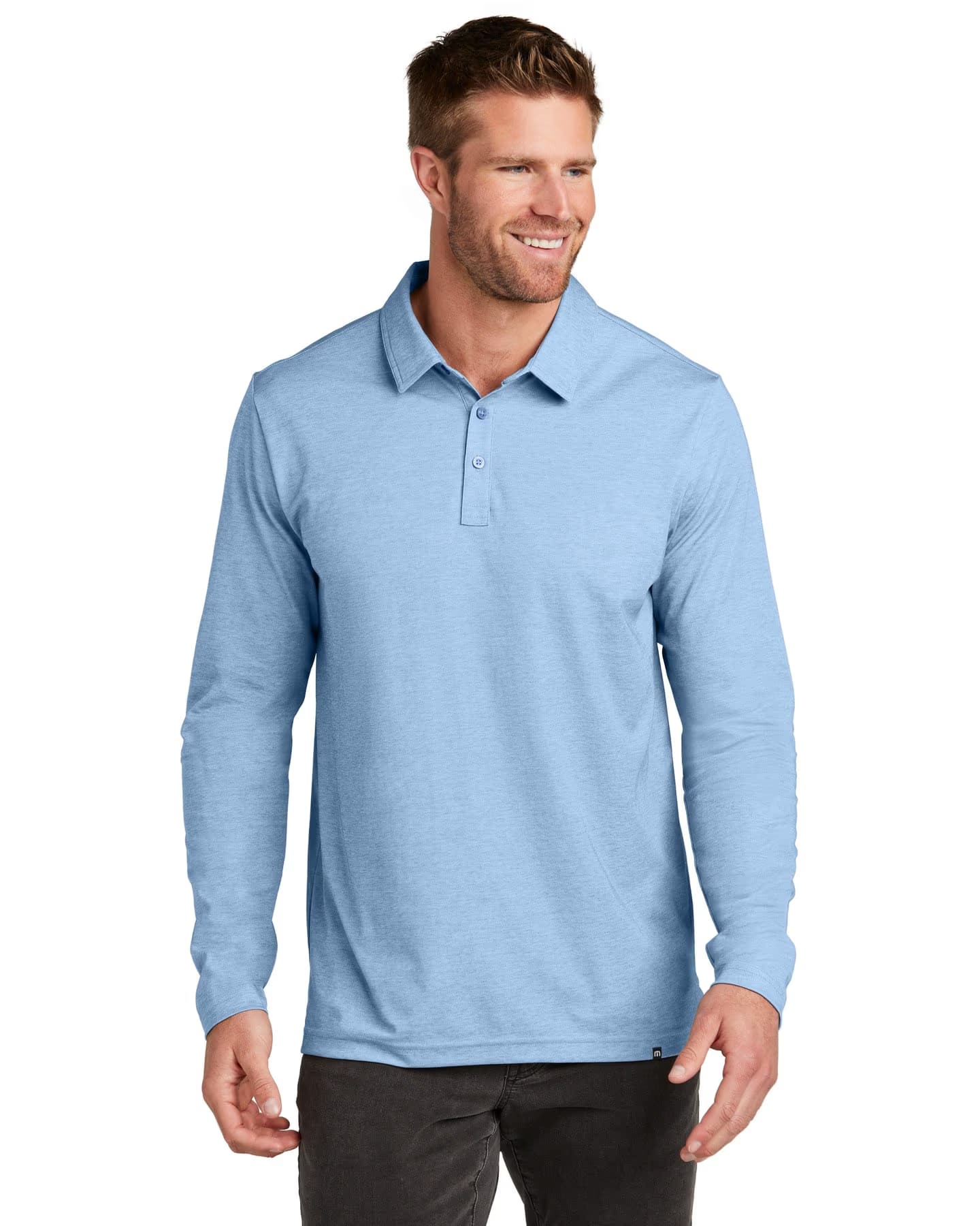 TravisMathew Oceanside Heather Long Sleeve Polo