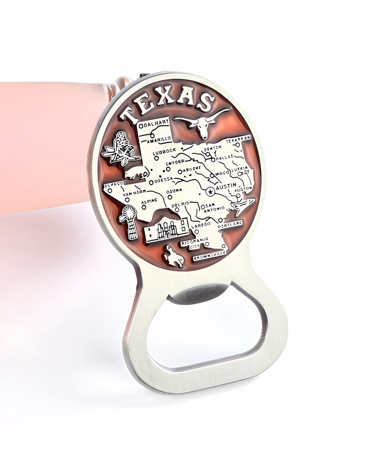 Custom Round Bottle Opener, Magnetic Back