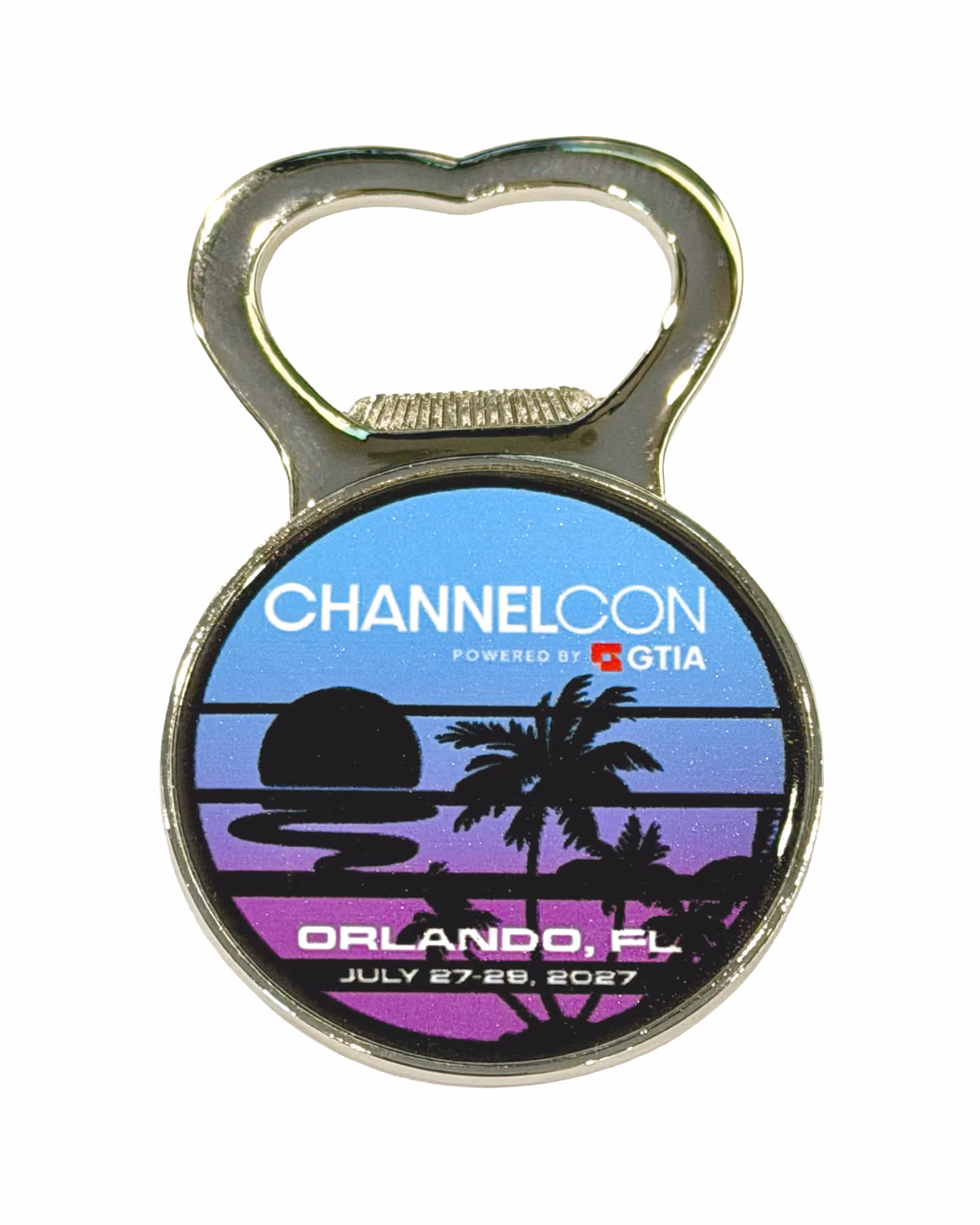 Custom Round Bottle Opener, Magnetic Back