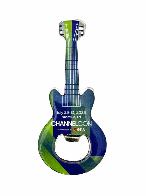 Custom Guitar-Shaped Bottle Opener, Magnetic Back