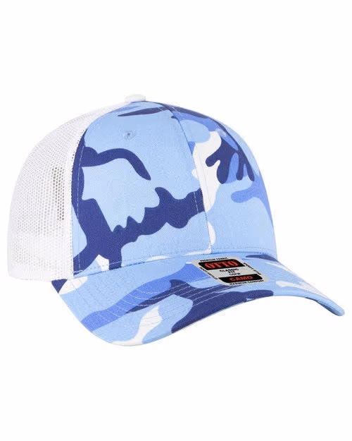 Custom OTTO CAP® Camouflage 6-Panel Low Profile Mesh Back Trucker Hat