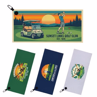 Custom Magnetic Waffle-Weave Pro Golf Towel