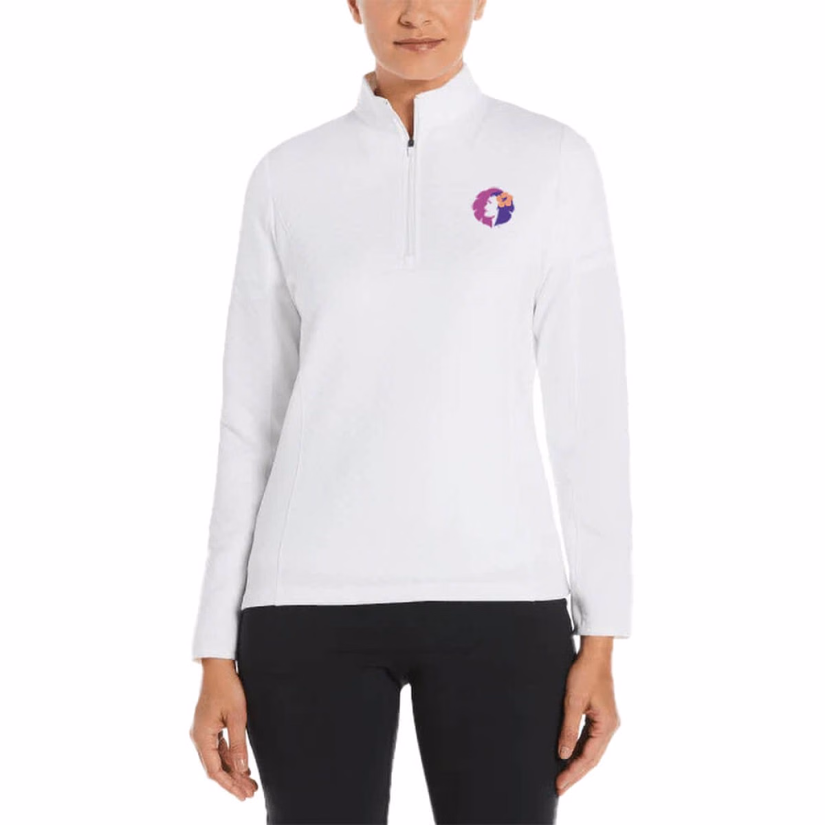 Custom Callaway Diamond Quilted Fleece 1/4-Zip Ladies Pullover with Custom Logo