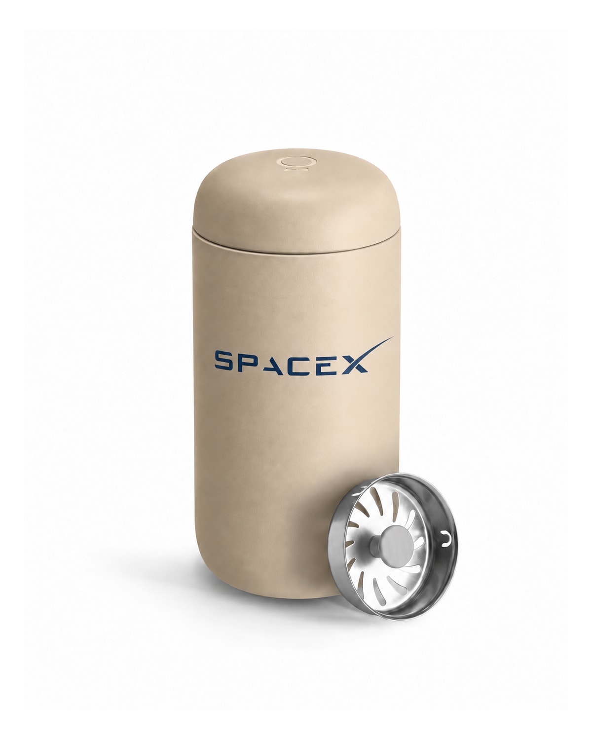 Custom Fellow Atmos vacuum canister with full-color printed company logo sample