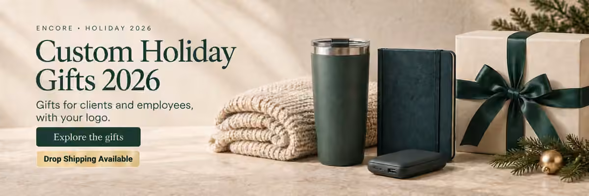 Holiday 2026 custom gifts with your logo — Encore Promotional Products